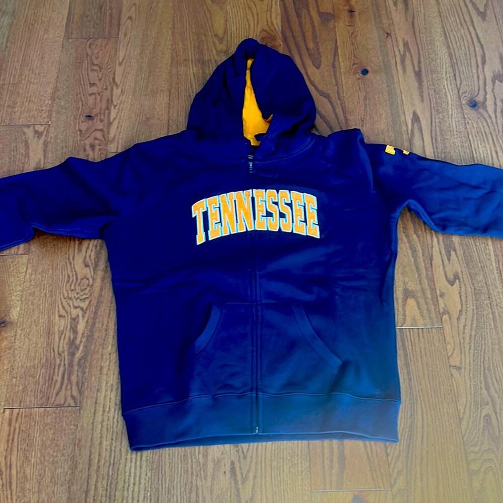 University of Tennessee Women's Stadium Athletic Hoodie, navy zip up jacket L